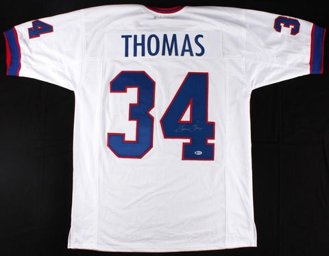 Thurman Thomas Signed Bills Jersey (Beckett COA) NFL Most Valuable Player 1991