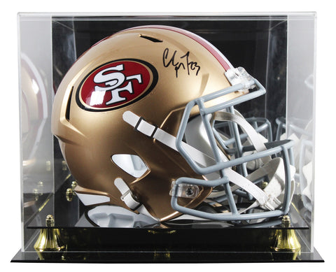 49ers Christian McCaffrey Signed Full Size Speed Rep Helmet W/ Case Fanatics