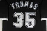FRANK THOMAS (White Sox black TOWER) Signed Autographed Framed Jersey Beckett