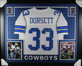 Tony Dorsett Autographed/Signed Pro Style White Framed Jersey BAS 44596