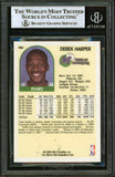 Mavericks Derek Harper Authentic Signed 1989 Hoops #184 Card BAS Slabbed