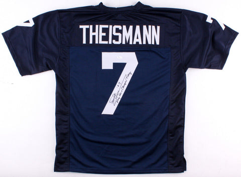 Joe Theismann Signed Notre Dame Jersey Inscribed "Play Like A Champion Today"
