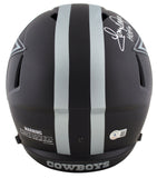 Cowboys Tony Dorsett HOF 94 Signed Eclipse F/S Speed Rep Helmet w Silver Sig BAS