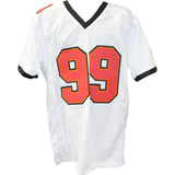 Warren Sapp Autographed/Signed Pro Style Jersey XL White Beckett Witness 50186