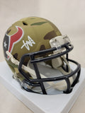 WILL ANDERSON SIGNED HOUSTON TEXANS CAMO SPEED MINI HELMET FANATICS QR
