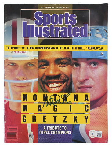 Lakers Magic Johnson Authentic Signed 1989 Sports Illustrated Magazine BAS Wit