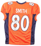 Rod Smith "2xSB Champs" Signed Denver Broncos Pro Cut Orange Jersey (Beckett)