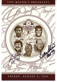 Tom Mack Billy Shaw Signed Hall of Fame 4x6" Mayor Breakfast Card Beckett 56084