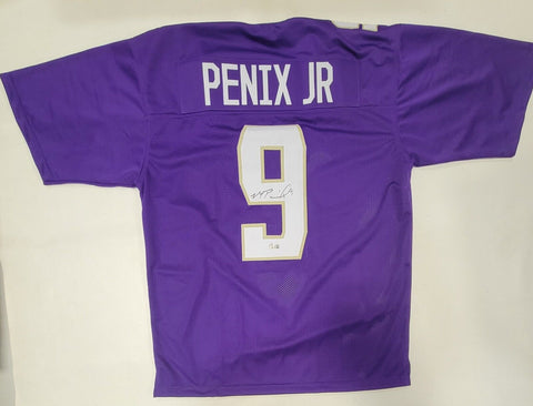MICHAEL PENIX JR AUTOGRAPHED SIGNED COLLEGE STYLE CUSTOM XL JERSEY BECKETT QR