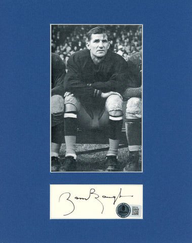 Sammy Baugh Signed Cut Matted With Goal Line Art Card Beckett 45015