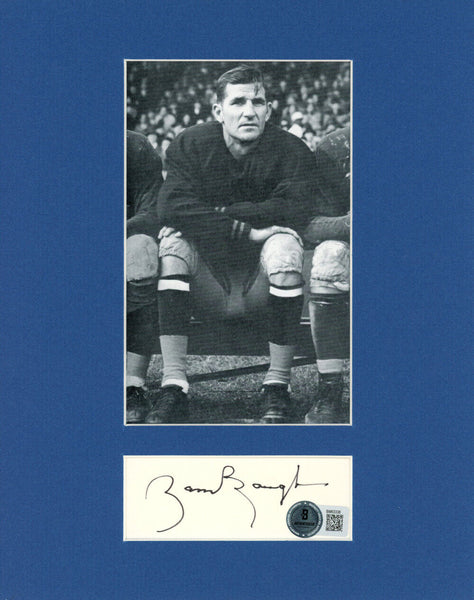 Sammy Baugh Signed Cut Matted With Goal Line Art Card Beckett 45015