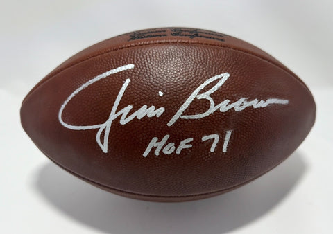 Cleveland Browns JIM BROWN Signed Authentic Duke Football AUTO - JSA PSA