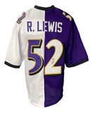 Ray Lewis Signed Custom White/Purple Pro-Style Football Jersey JSA ITP