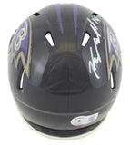 Ravens Kyle Hamilton Authentic Signed Speed Mini Helmet w/ White Sig BAS Witness
