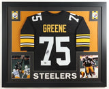 Mean Joe Greene Signed Framed Steelers Jersey Display Inscribed "HOF 87"/Beckett