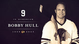 Bobby Hull Signed Chicago Blackhawks Throwback Jersey Insc. "HOF 1983" (JSA COA)