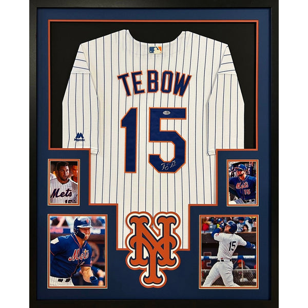 Tim Tebow Autographed Signed Framed New York Mets Jersey PSA/DNA