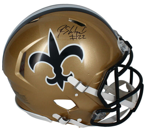 Rashid Shaheed Autographed Saints Throwback Authentic Speed Helmet Beckett