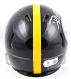 Derek Watt TJ Watt Autographed Steelers Speed Mini Helmet-Beckett W Holo *Silver