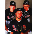 Greg Maddux and Tom Glavine Signed Atlanta Braves Unframed 16x20 Photo With Insc