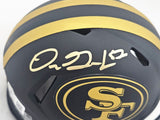 DRE GREENLAW AUTOGRAPHED 49ERS ECLIPSE BLACK MINI HELMET BECKETT 221286