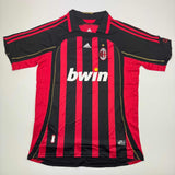 Autographed/Signed Andrea Pirlo AC Milan Black/Red Soccer Futbol Jersey BAS COA