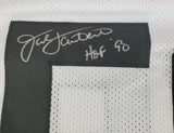 Jack Lambert Signed Pittsburgh Steelers Jersey Inscribed "HOF 90" (Beckett)