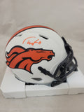 TROY FRANKLIN SIGNED DENVER BRONCOS LUNAR ECLIPSE SPEED MINI HELMET BECKETT