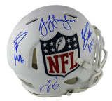 NFL Shield Receiving Threats Speed Authentic Multi-Signed White Helmet