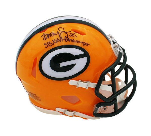 Dorsey Levens Signed Green Bay Packers Speed NFL Mini Helmet with Inscription