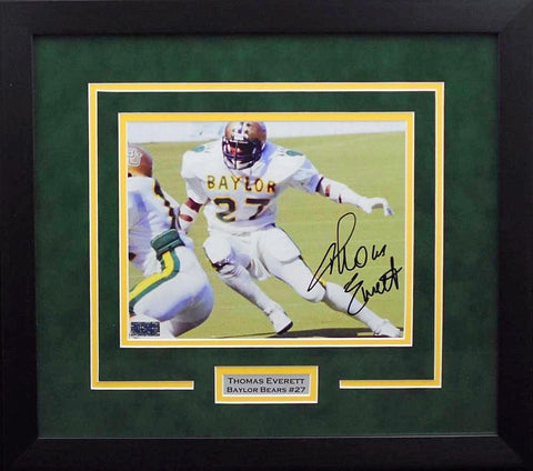 THOMAS EVERETT AUTOGRAPHED BAYLOR BEARS FRAMED 8x10 PHOTO COA