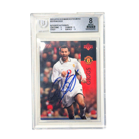 Ryan Giggs Signed 2003 Upper Deck Manchester United Legend #20 - BGS 8 AUTO 10