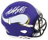 Vikings Adrian Peterson Authentic Signed Mini Helmet W/ Case BAS Witness