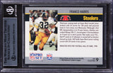 Steelers Franco Harris Signed 1990 Pro Set Super Bowl MVP'S #9 Card BAS Slabbed