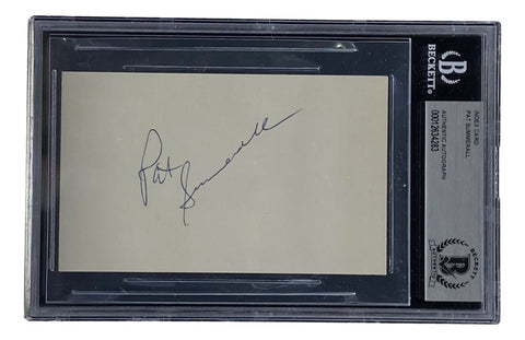 Pat Summerall Chicago Cardinals Signed Slabbed Index Card BAS 00012634283