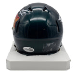 Landon Dickerson Eagles Autographed SB LIX Green Football Mini Helmet JSA 209876