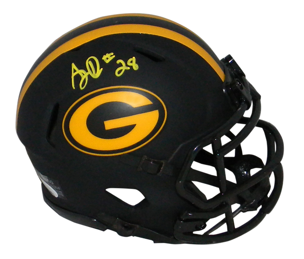 AJ DILLON AUTOGRAPHED SIGNED GREEN BAY PACKERS ECLIPSE SPEED MINI HELMET JSA