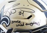 Ricky Williams Autographed Saints F/S Speed Flex Helmet SWED - Beckett W Holo
