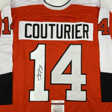 Autographed/Signed SEAN COUTURIER Philadelphia Orange Jersey JSA COA Auto