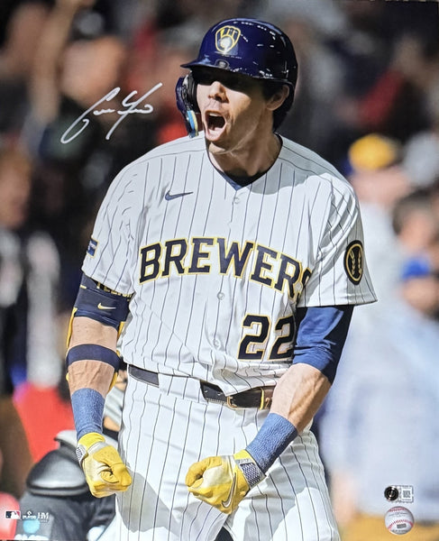 CHRISTIAN YELICH Signed 16X20 Photo #1 AUTO - Milwaukee Brewers - BAS