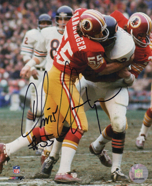 Chris Hanburger Signed Washington Tackle vs Bears 8x10 Photo - (SCHWARTZ COA)