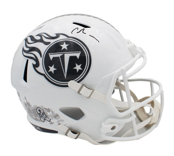 Chris Johnson Signed Tennessee Titans Speed Full Size Salute To Service 3 Helmet