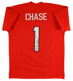 Ja'Marr Chase Signed Bengals Jersey (Beckett) Cincinnati 1st Rd Pick 2021 Draft