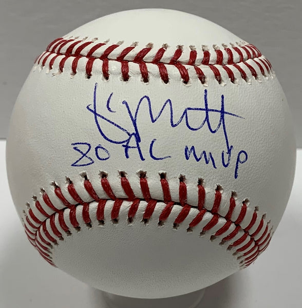 Royals HOF'er GEORGE BRETT Signed Official MLB Baseball AUTO w/ 80 AL MVP - JSA