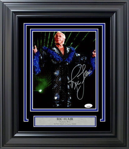 RIC FLAIR AUTOGRAPHED SIGNED FRAMED 8X10 PHOTO JSA STOCK #209417