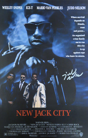 Judd Nelson Signed New Jack City 11x17 Movie Poster - Schwartz Sports COA