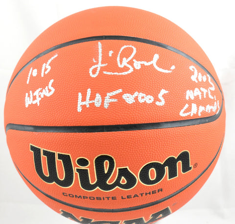 Jim Boeheim Autographed NCAA Wilson Basketball 3 Stats - Beckett W Hologram