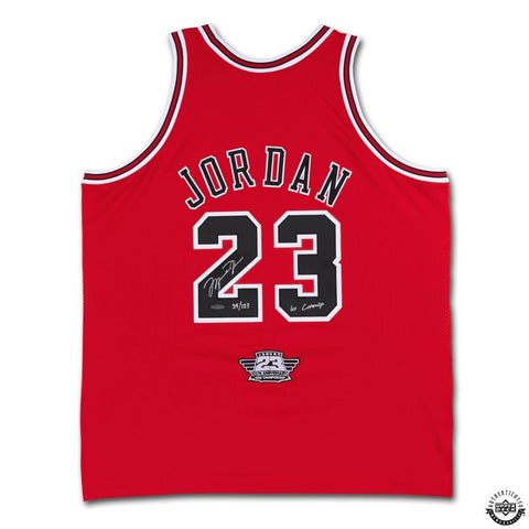 Michael Jordan Autographed & Inscribed "6X CHAMP" Bulls Red Jersey LE 123 UDA