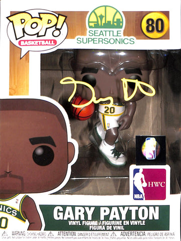 Gary Payton Autographed/Signed Seattle Super Sonics Funko Pop! BAS 42567