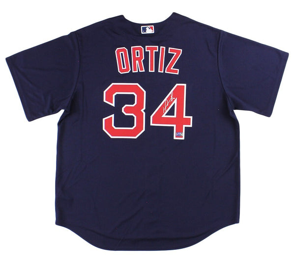 David Ortiz Signed Boston Red Sox Nike Game Alternate Blue MLB Jersey